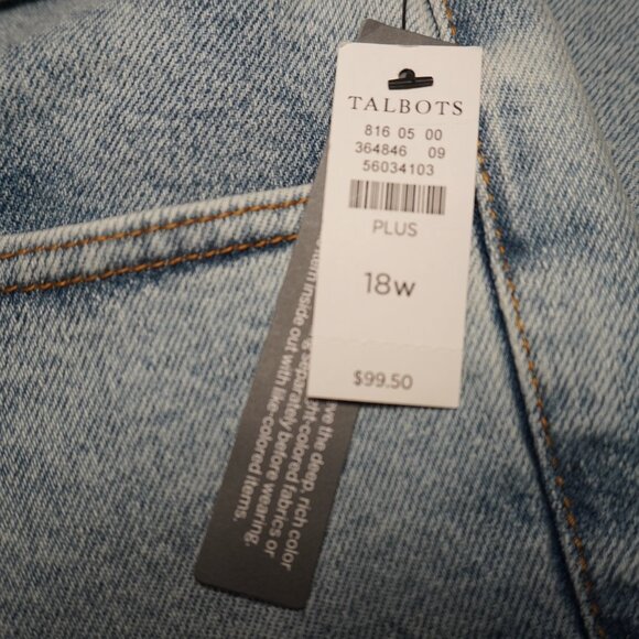 Talbots Everyday Relaxed Jean -18W- NWT - Picture 2 of 5